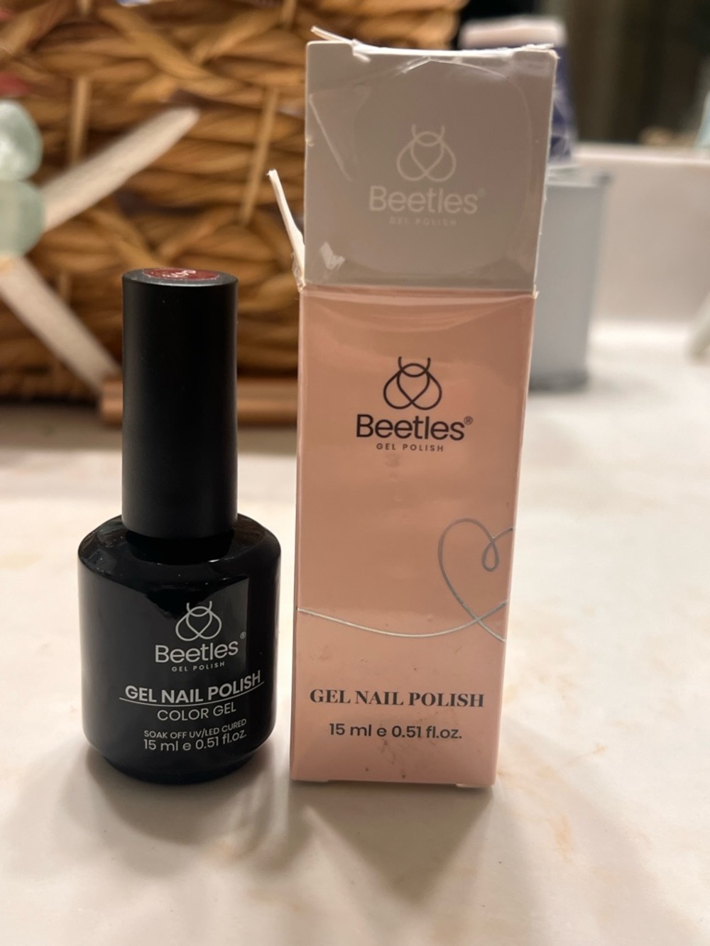 Beetles Gel Nail Polish - Dark Maroon NIB
